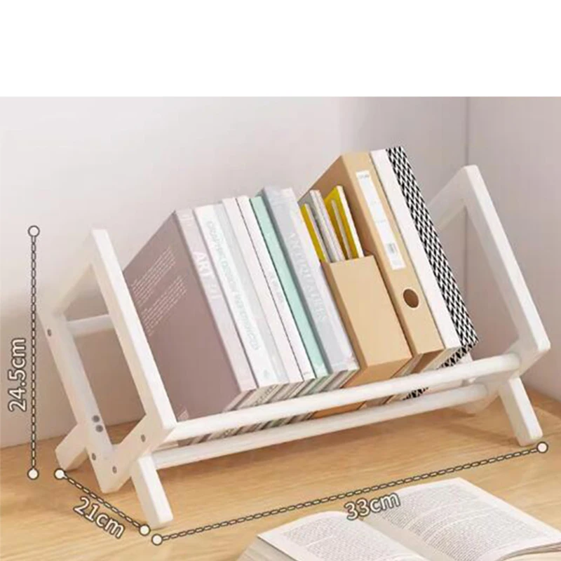 small racks portable bookshelf bamboo wood book shelf white bookcase home office magazine mini storage organizer