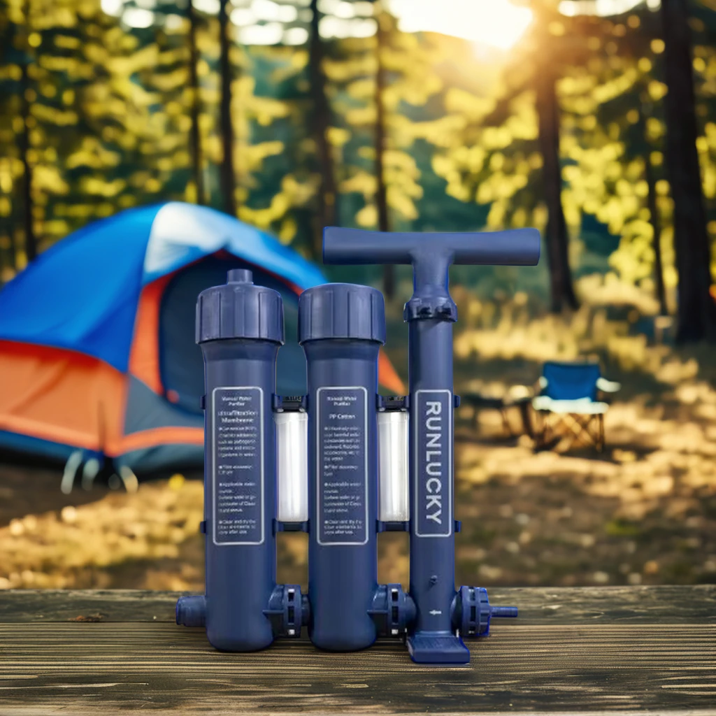 Power-Free Survival Life Strew Portable Outdoor UF Purifier Water Filter Manual Water Purifying Machine in the Wild