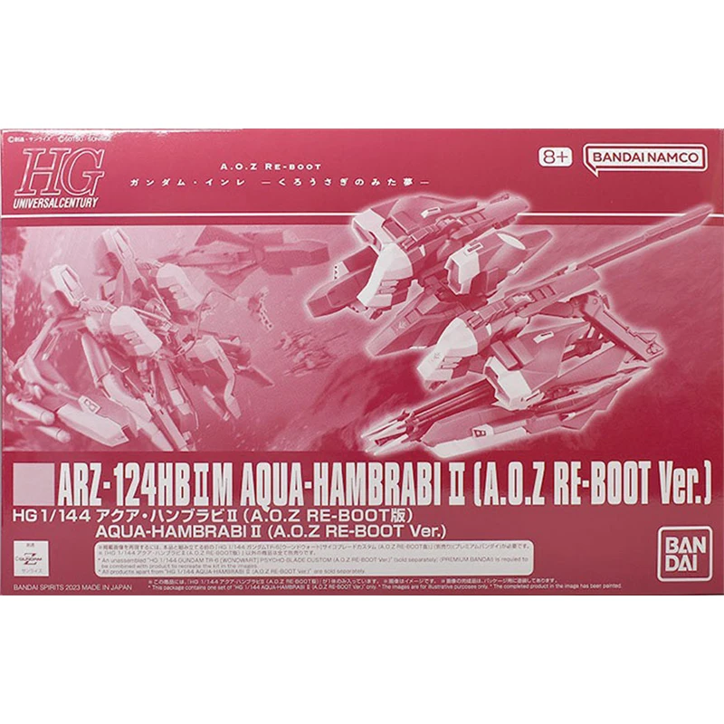 Bandai Gundam Modellbausatz HGUC M Aqua Hambrabi 2 AOZ RE Stiefel Anime Figur Gunpla Bausatz Actionfiguren Spielzeug für Jungen Geschenk