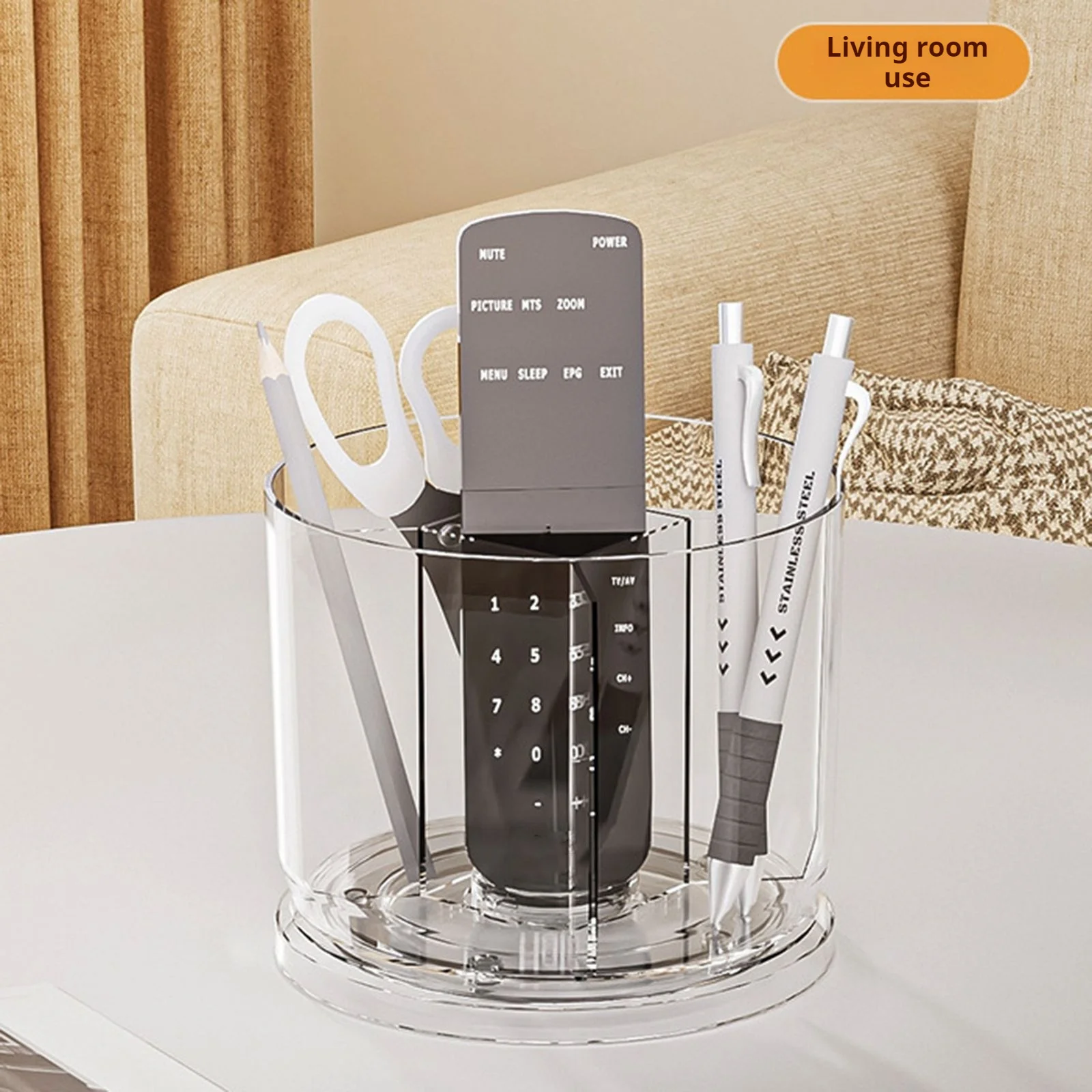 

360° Rotating Storage Rack Multi Grids Compartmentalized Organizer For Cosmetic Jewelry Hair Accessory Stationery Storing Rack