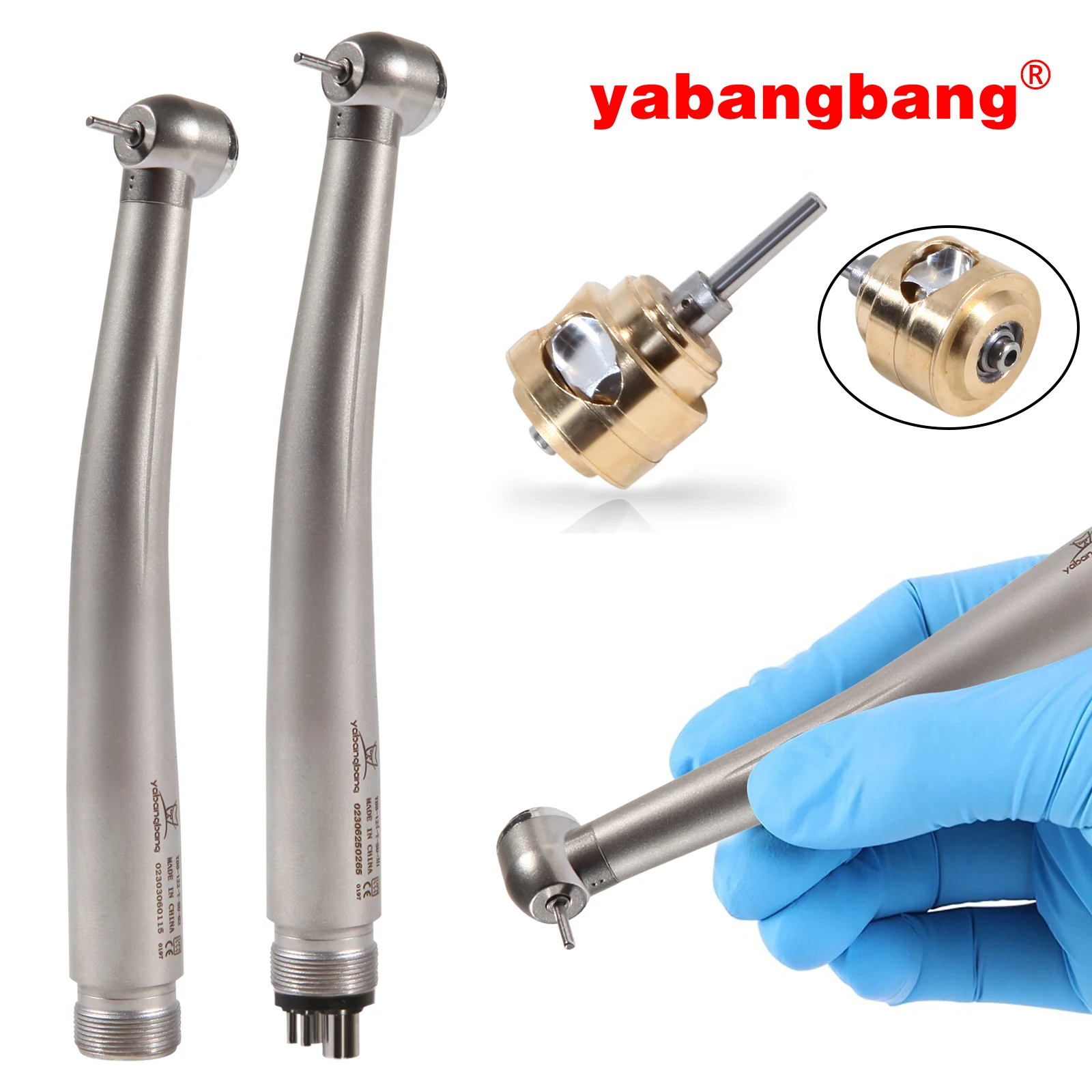 4/2Hole Dental High Speed Handpiece Turbine Cartridge Push Button Clean Big Head Teeth Single Water Spray NSK Style High quality view 2