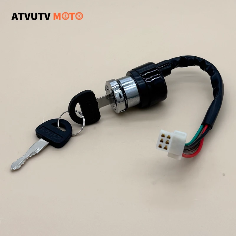 Motorcycle Ignition Switch Start Switch Door Locks 2 Key 6 Pin 6 Wire For 50cc-250cc Quad 4 Wheeler ATV Dirt Pit Bike