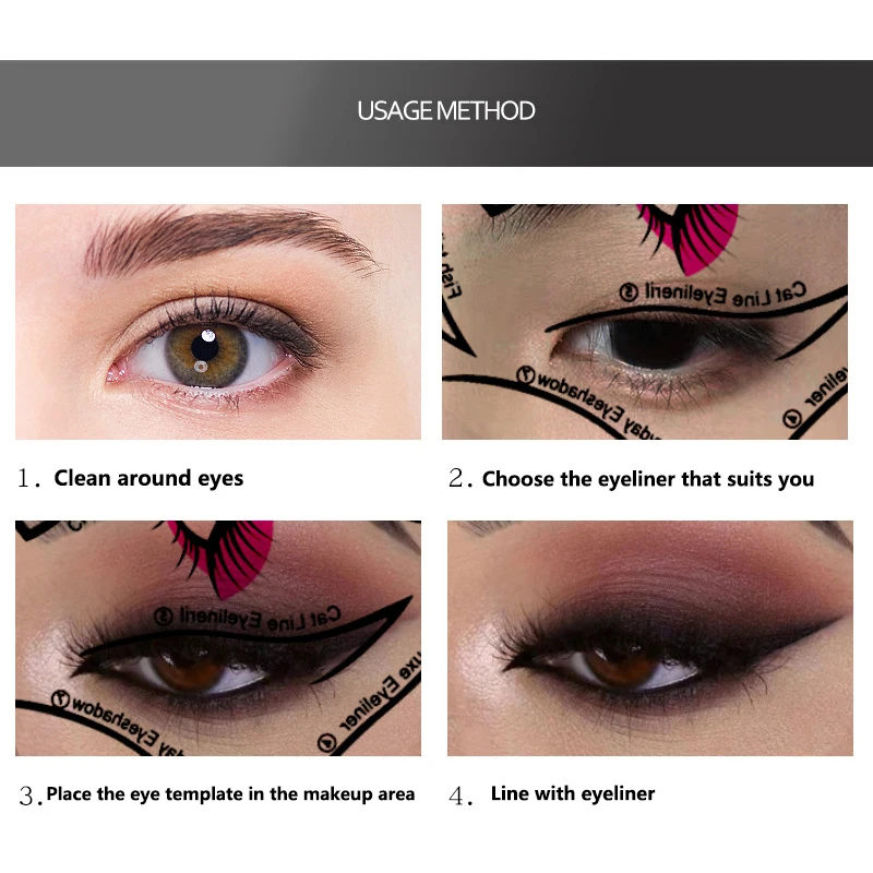 Multifunctional Eyeliner Eyeshadow Stencil Eye Makeup Template Transparent Eyeliner Card Makeup Tool