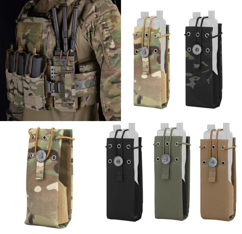 

Multi-functional Molle Radio Walkie Talkie Pouch | MPU5 PRC163 152 148 Interphone Holster Waist Bag | Hunting Vest Accessories