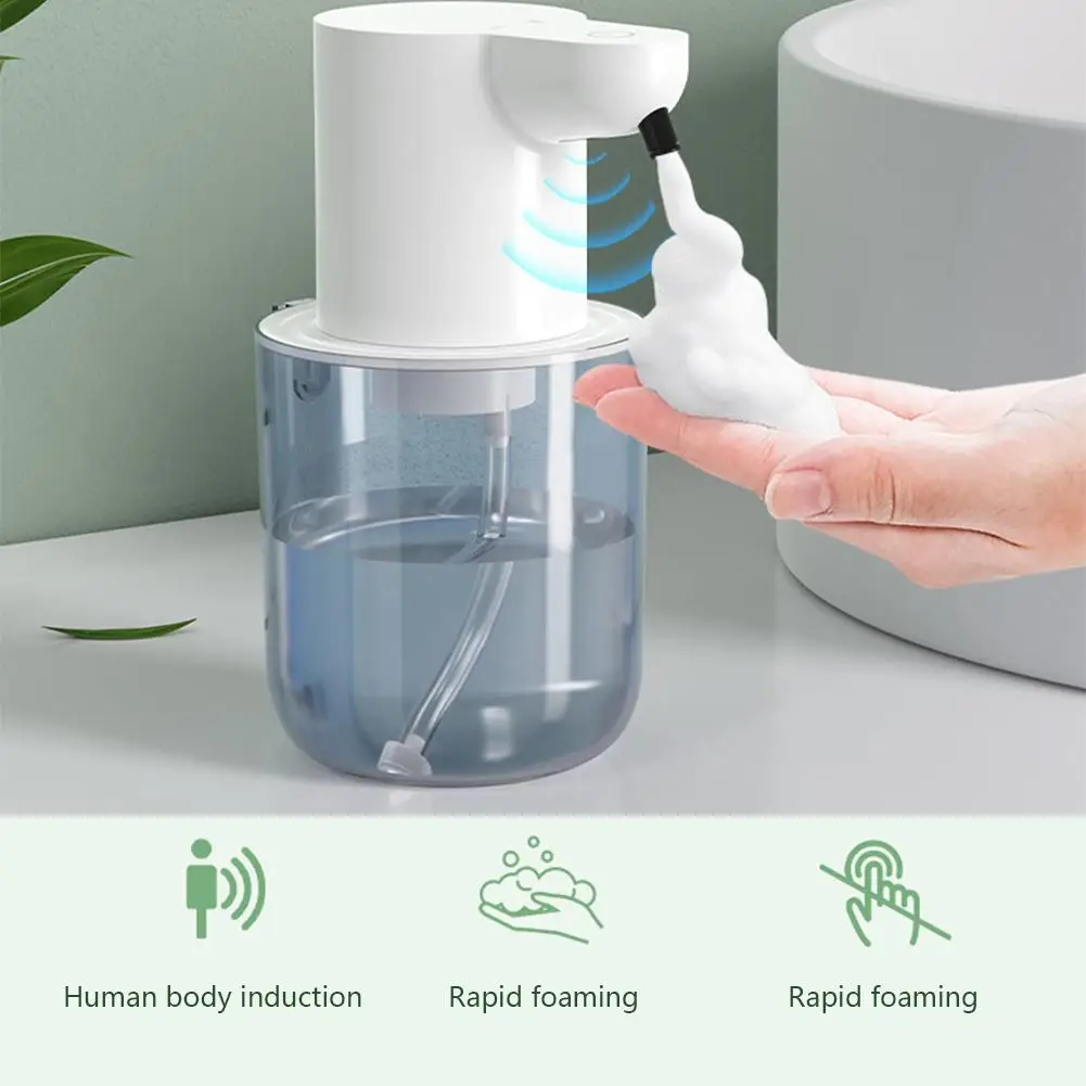 P3 Automatic Induction Soap Dispenser Automatic Foam Sensor 4 Speed Adjustment 400ml Water Tank IPX5 Waterproof Type-C Charging