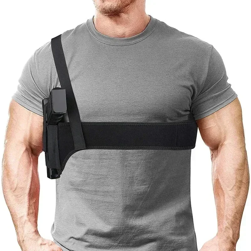 The crossbody underarm concealed elastic sports waist strap tactical concealment quick-pull gun holster