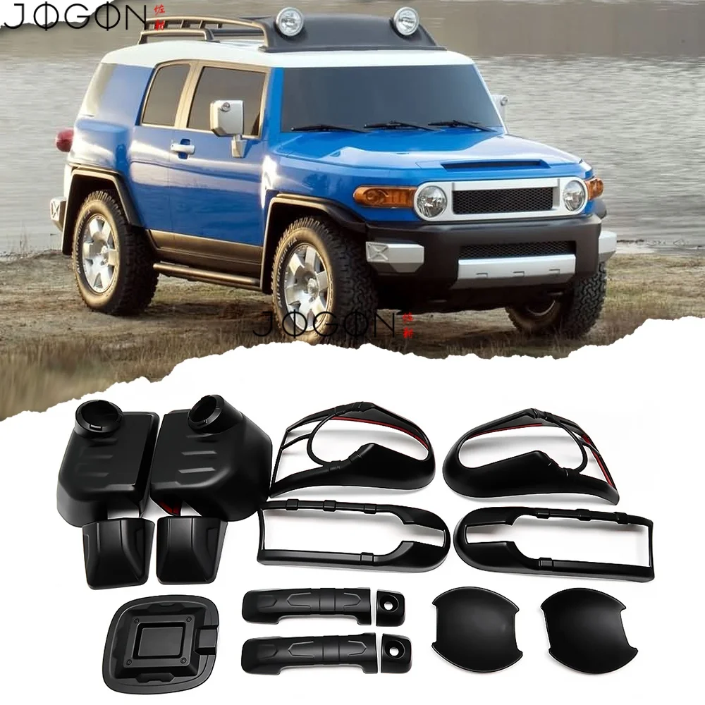 Per Toyota FJ Cruiser 2007-2022 Nero Opaco Auto Tappi Per Specchietti Posteriore Maniglia Della Porta Ciotola Della Luce di Nebbia Telaio di Copertura Del Serbatoio Del Carburante accessori
