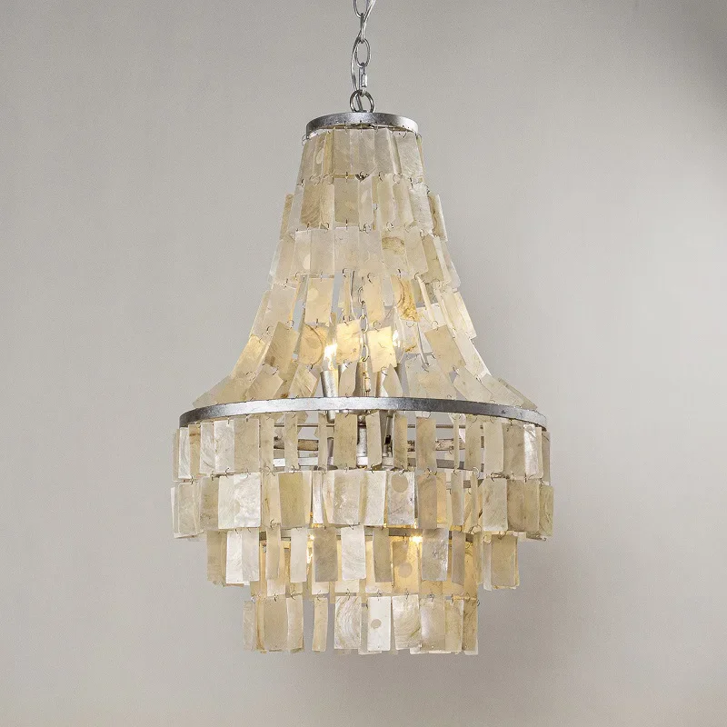 Итальянская люстра в форме сердца из серебряной фольги, французский винтажный креативный декор для столовой, гостиной