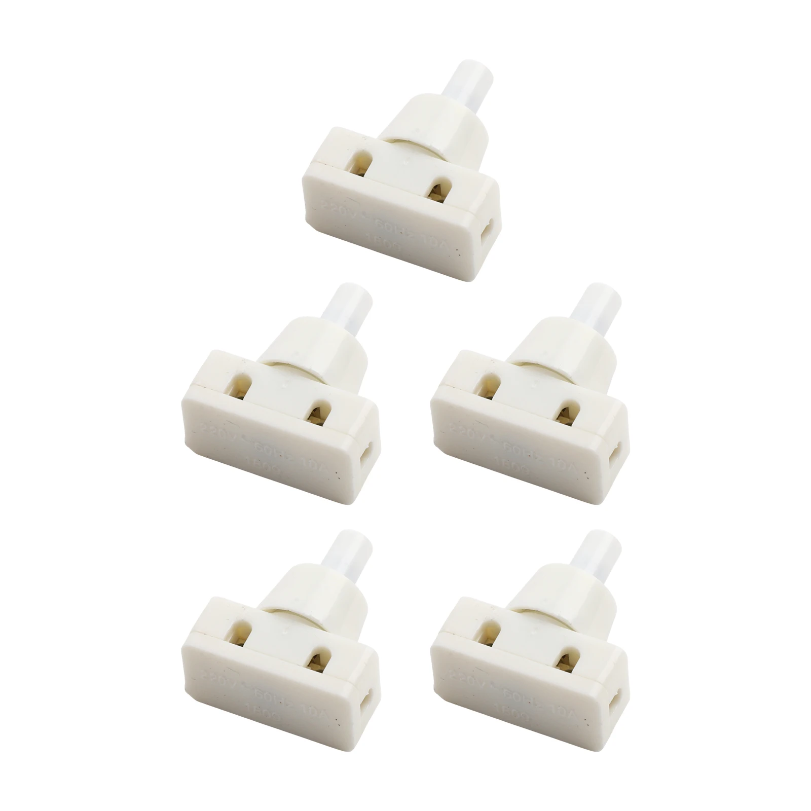 Self-locking Switch Push Button Switch For Home Lighting White Color 10mm Packing Diameter 2A Rated Current For Desk Lamps