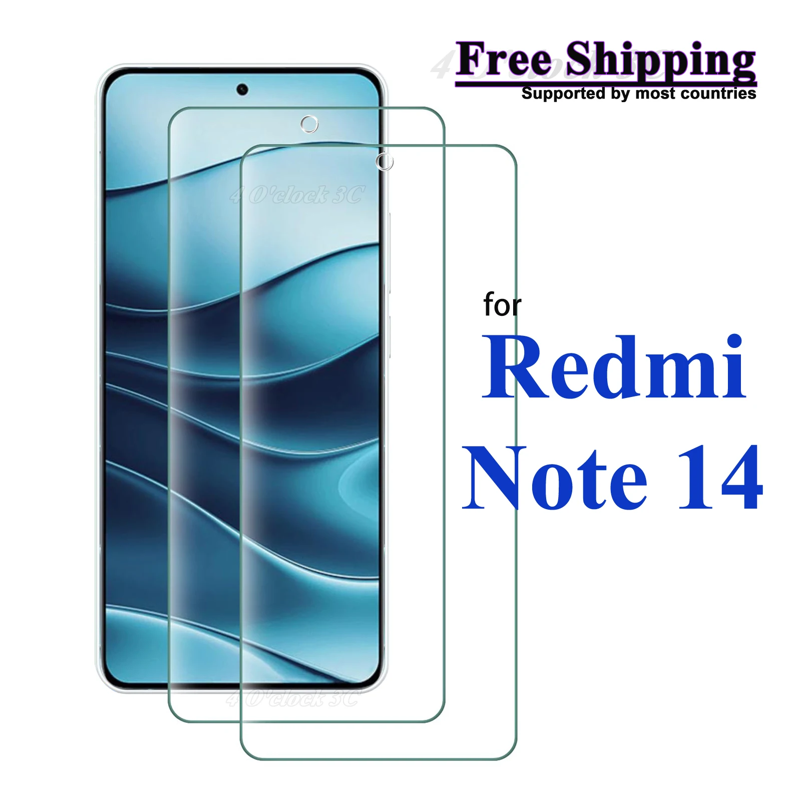 For Xiaomi Redmi Note 14 5G 6.67 inch Screen Protector Tempered Glass Crystal Mica 9H HD Clear Transparent Anti Scratch Case Fit