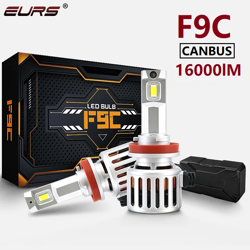 

EURS F9C Led Car Headlight H4 LED H7 180W 16000lm H8 H9 H11 9005 HB3 9006 HB4 Motorcycle Headlamp Auto Led Fog Led Headlight