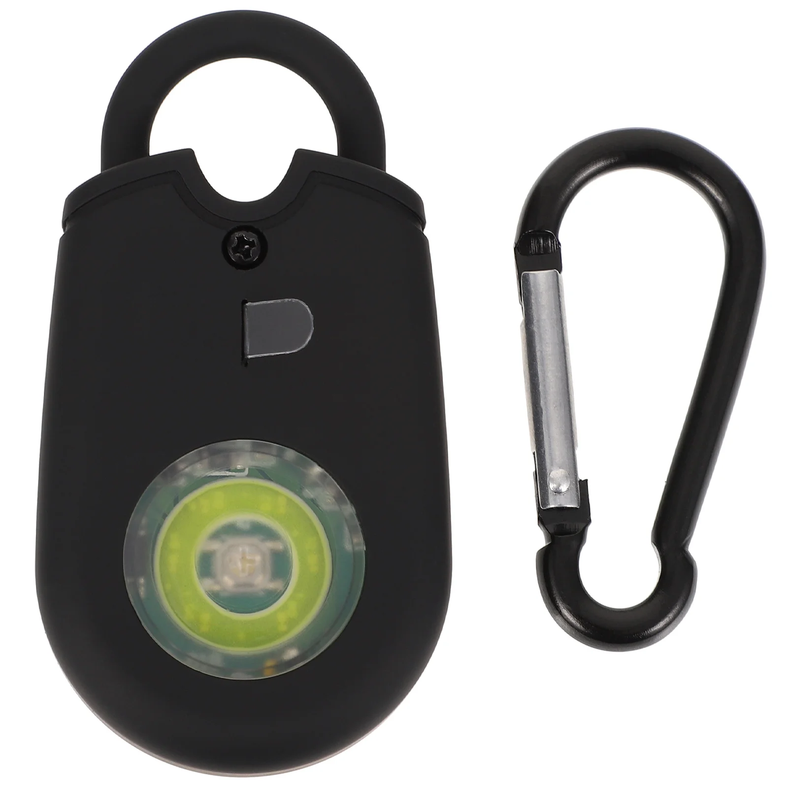 Self Siren Emergency Alarm LED Personal Safety Device for Student Black ABS