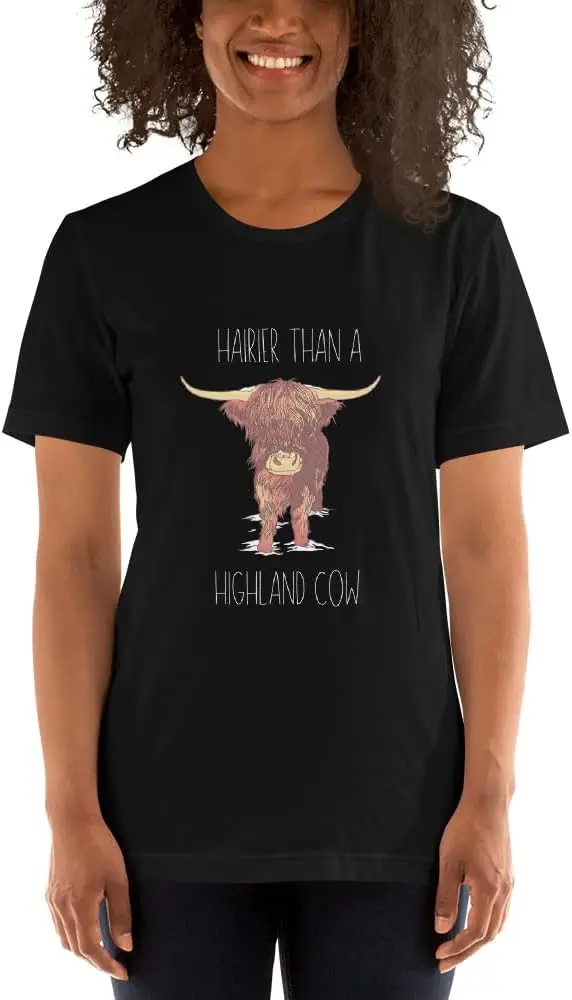 Hairer Than A Highland Cow T-Shirt | Unisex Cotton T-Shirt