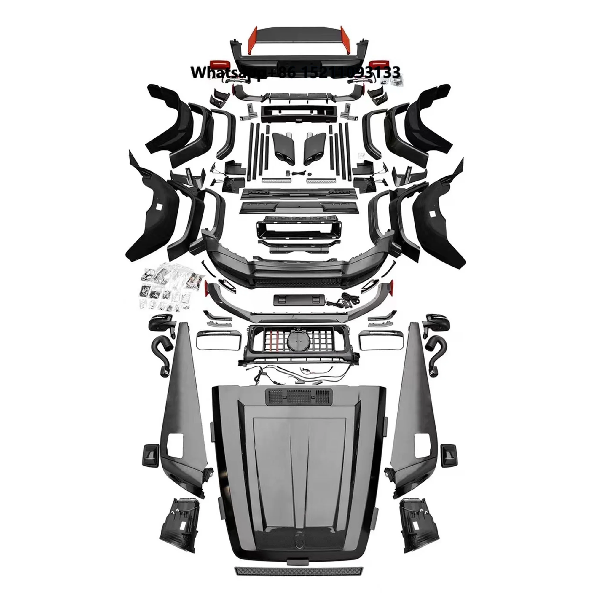 R B900 Style PP Material and Dry Carbon Fiber Car Body Kit With Bumper for Mercedes Benz G-Class W463 G63 AMG G500 2000-2018