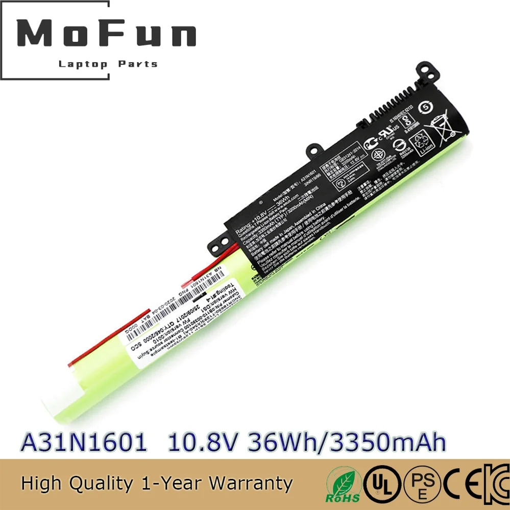 Новый оригинальный аккумулятор для ноутбука A31N1601 10,8 В 36 Втч для Asus A541U X541SA X541UV F541NA R541UJ R541UA