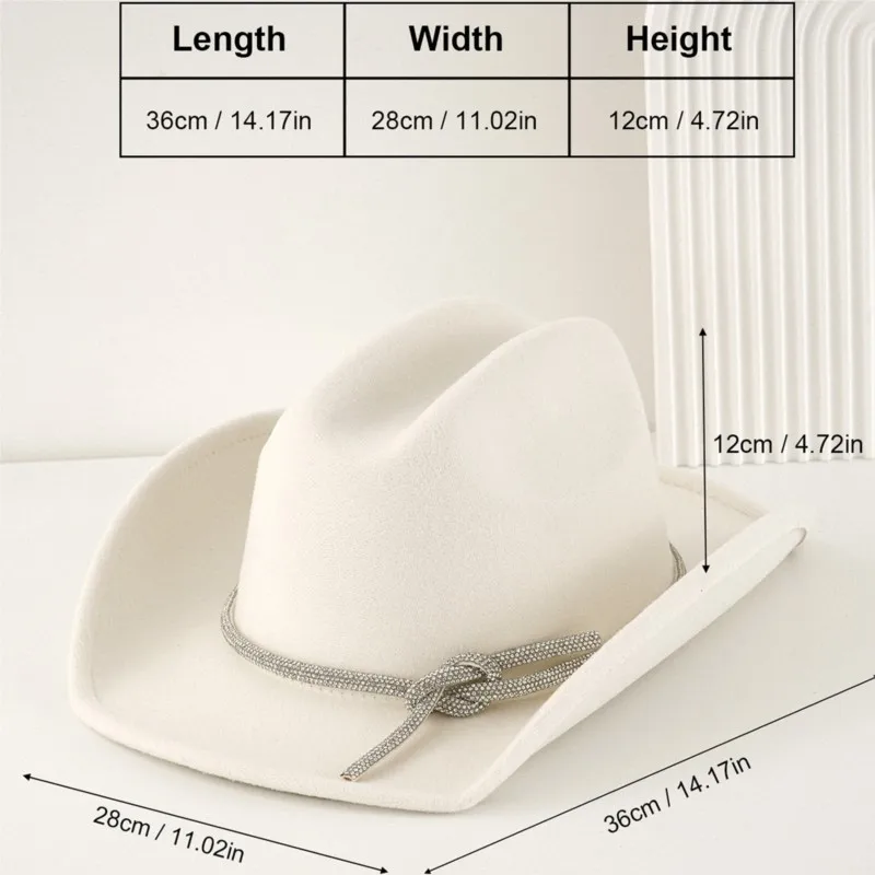 A white felt top hat for ladies broken rope small cap that shows off one's face at wedding party or gathering