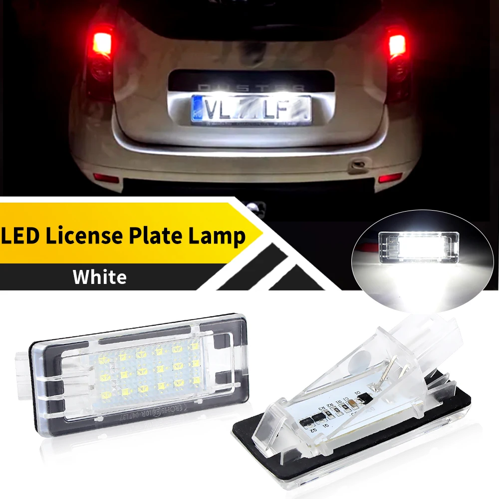 

2 шт. OEM светодиодные лампы для освещения номерного знака для Renault Captur 13-19 Fluence 09-21 Scenic MK2 MK3 03-15 Latitude 10-15 Modus 04-12