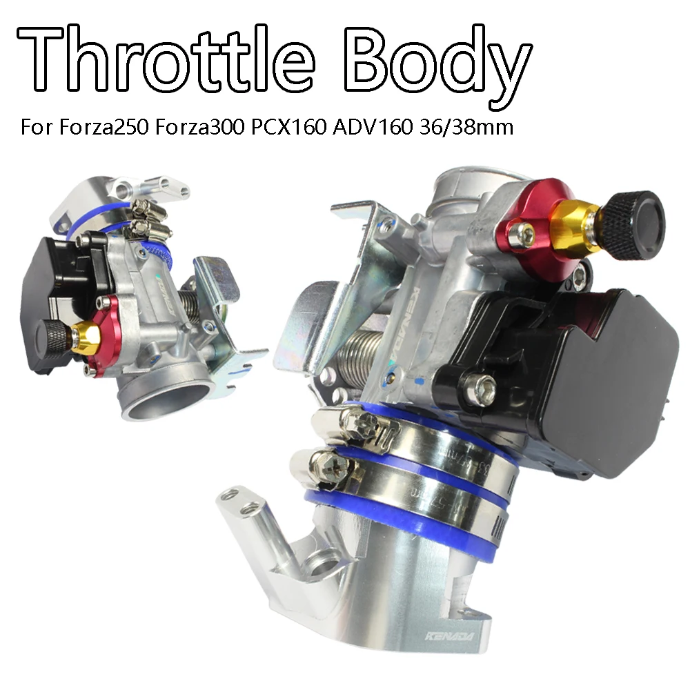 

High Performance Racing Throttle Body & Intake Pipe 36mm 38mm for Hon Da Forza300 PCX160 ADV160, Motorcycle Power Boost