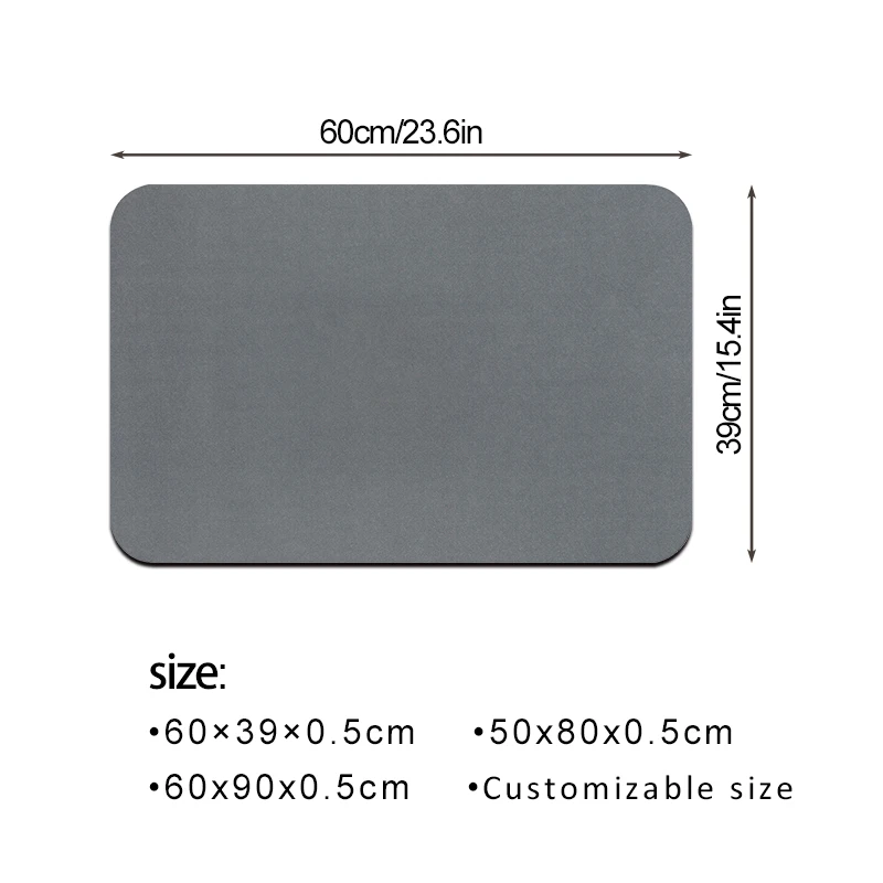 Custom Microfiber Non-Slip Toilet Bath Rug Set Water Absorbent Diatomite Bathroom Mat Machine Made