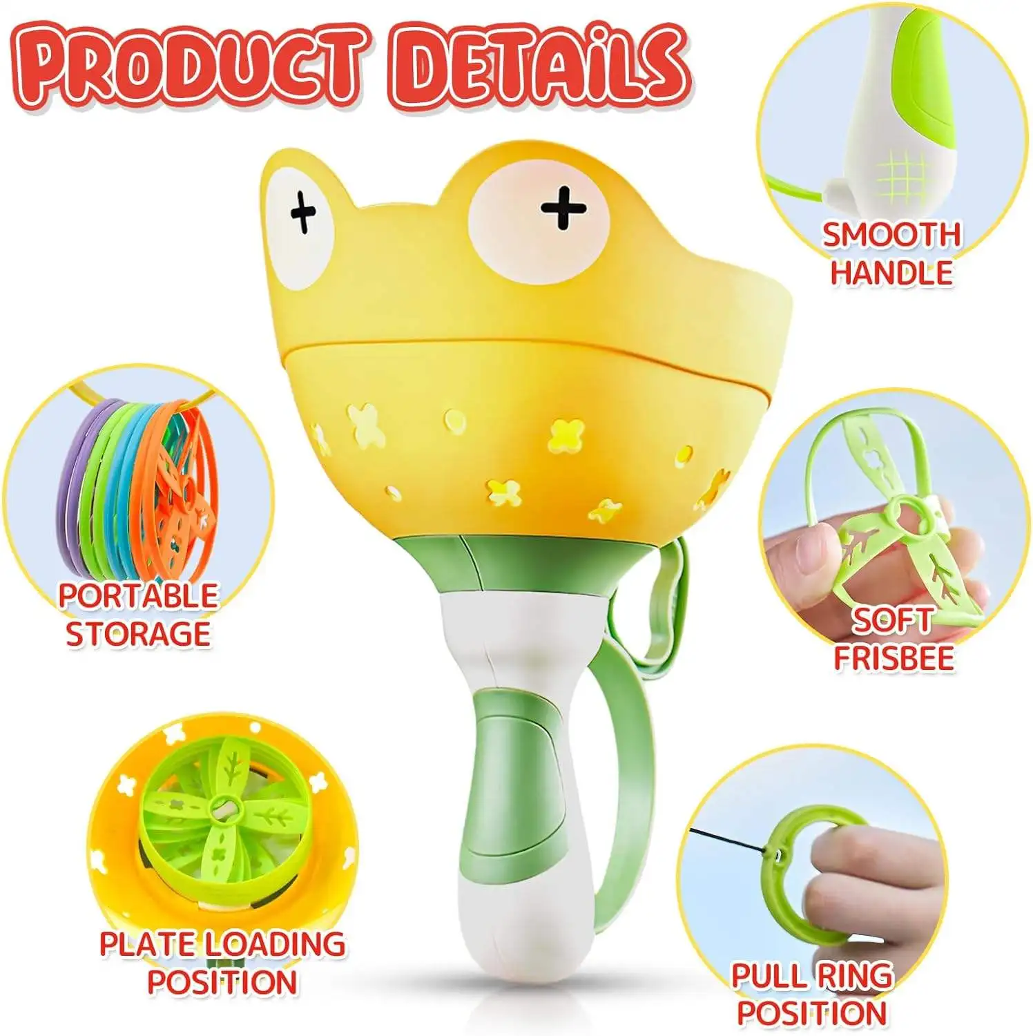 Wind-up Ejection Flying Saucer Toy Kids Outdoor Toy