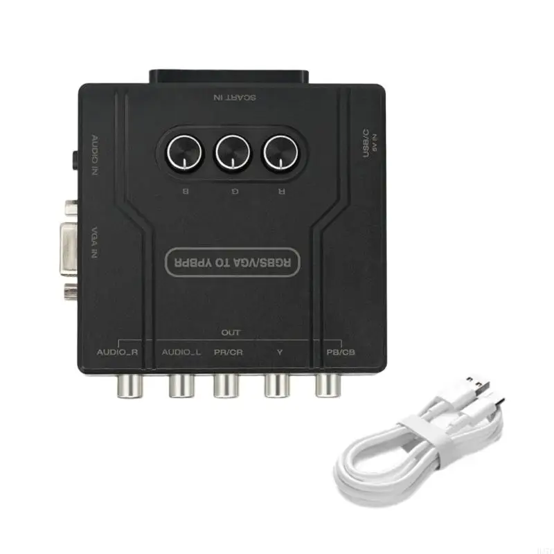 

H37F Video Game Adapter Converts RGBS SCART VGA to YPBPR Component HK32E for Gaming