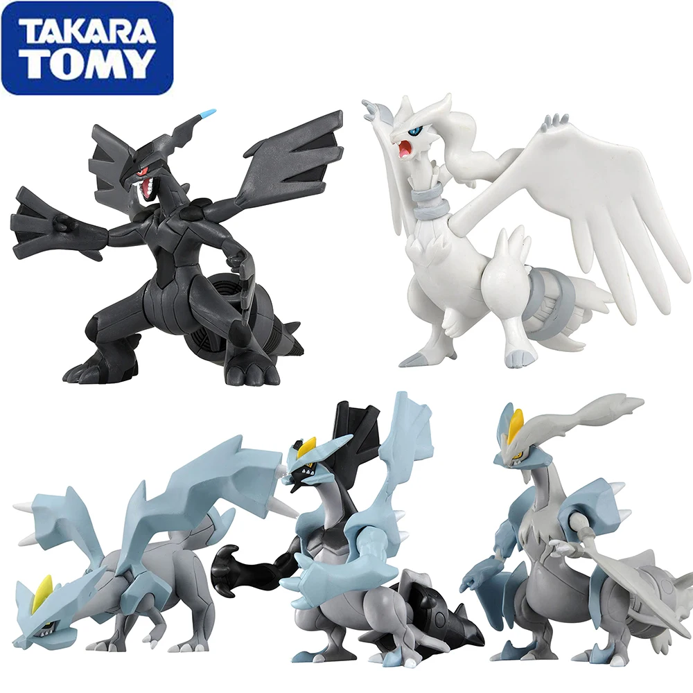 In Stock Takara Tomy Pokemon Monster Collection Kyurem Zekrom Reshiram Original Figure Model Toys Collectible Legendary Pokemon