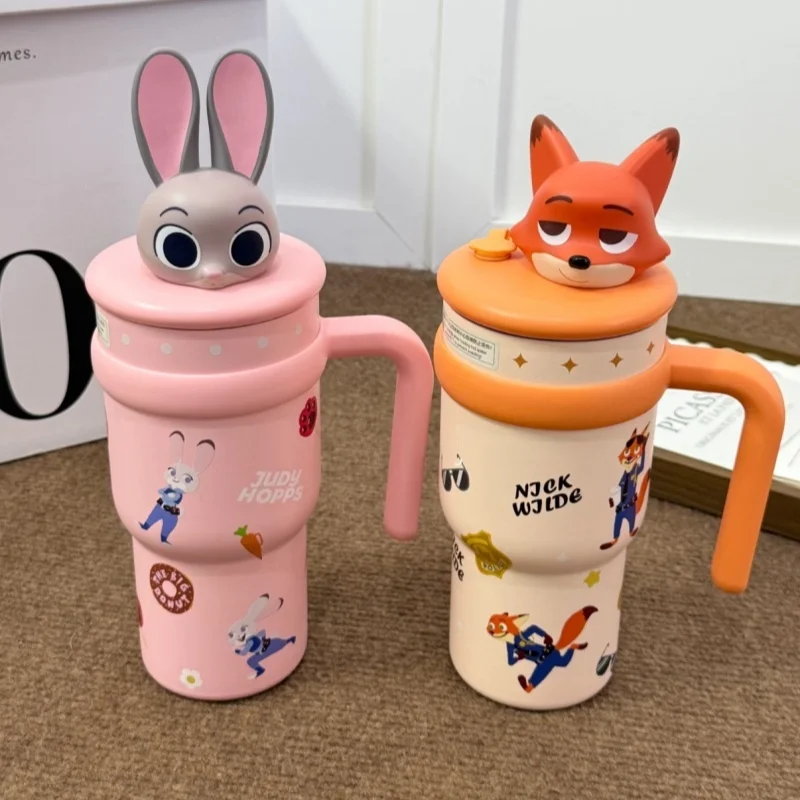 

Disney Stainless Steel Tumbler 24oz Vacuum Insulated Coffee Cup with Lid And Straw Leakproof Hot Cold Drinks Bottle Toy Gift