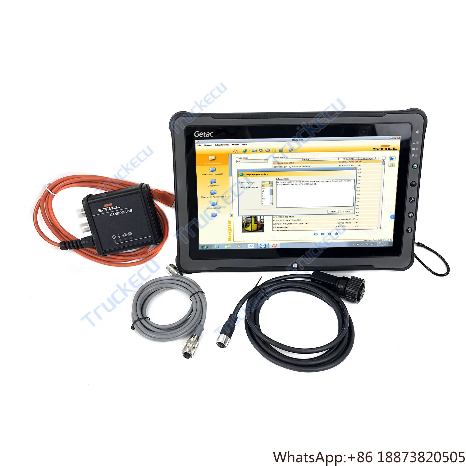 F110 tablet Forklift truck auto diagnostic tool for STILL forklift diagnostic scanner still -steds box diagnostic scanner tool