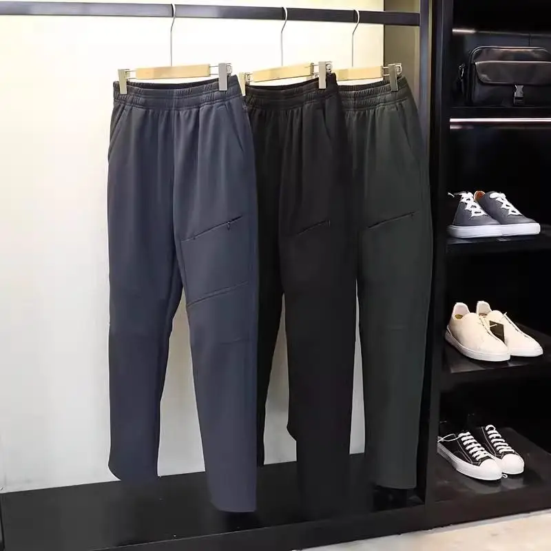 

Men's Outdoor Fce Lined Soft ell Cargo Pants Casual Straight Leg Pants Breathable Polyester Fiber Autumn Winter