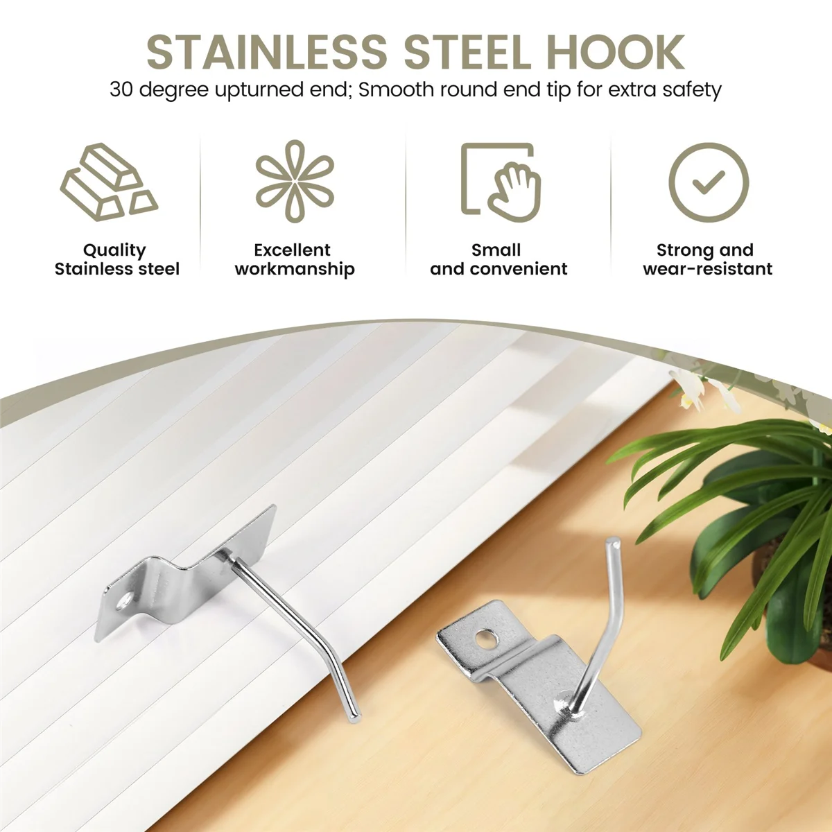 25 x Slatwall gancho único Pin tienda exhibición montaje gancho 50mm caliente