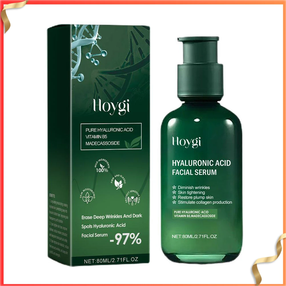 Hyaluronic Acid Facial Serum Long-lasting Moisturizing Hydrating Brightening Nourishing Smoothing Soothing Skin Care Serum 80ml