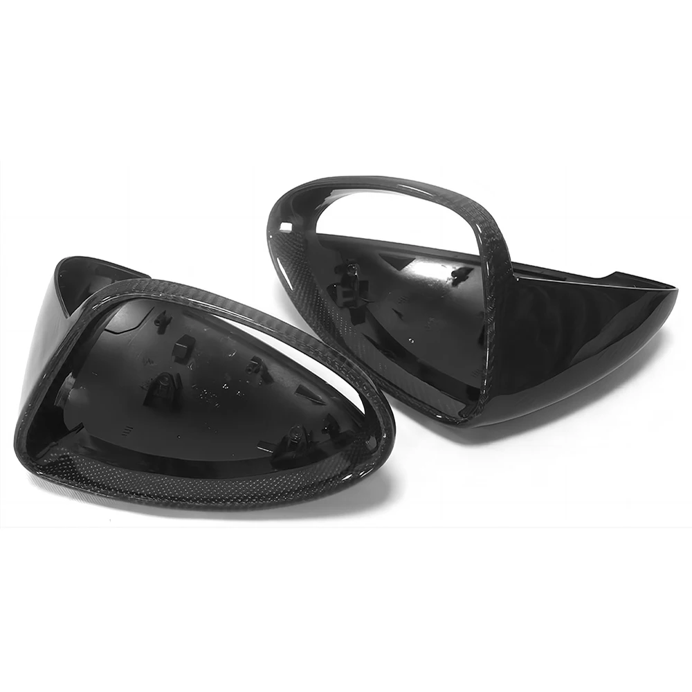 Replacement Rearview Side Mirror Covers Cap For 15-17 Porsche Cayenne 958.2 GTS Turbo S LHD Only Carbon Fiber Casing Shell