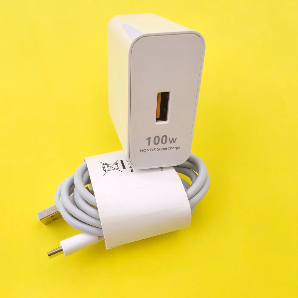 Honor Magic 8 7 6 Pro 100 واط SuperCharge الاتحاد الأوروبي USB شاحن سريع محول الطاقة ل Honor 500 400 300 200 Pro 1/1.5/2 متر 6A نوع C كابل