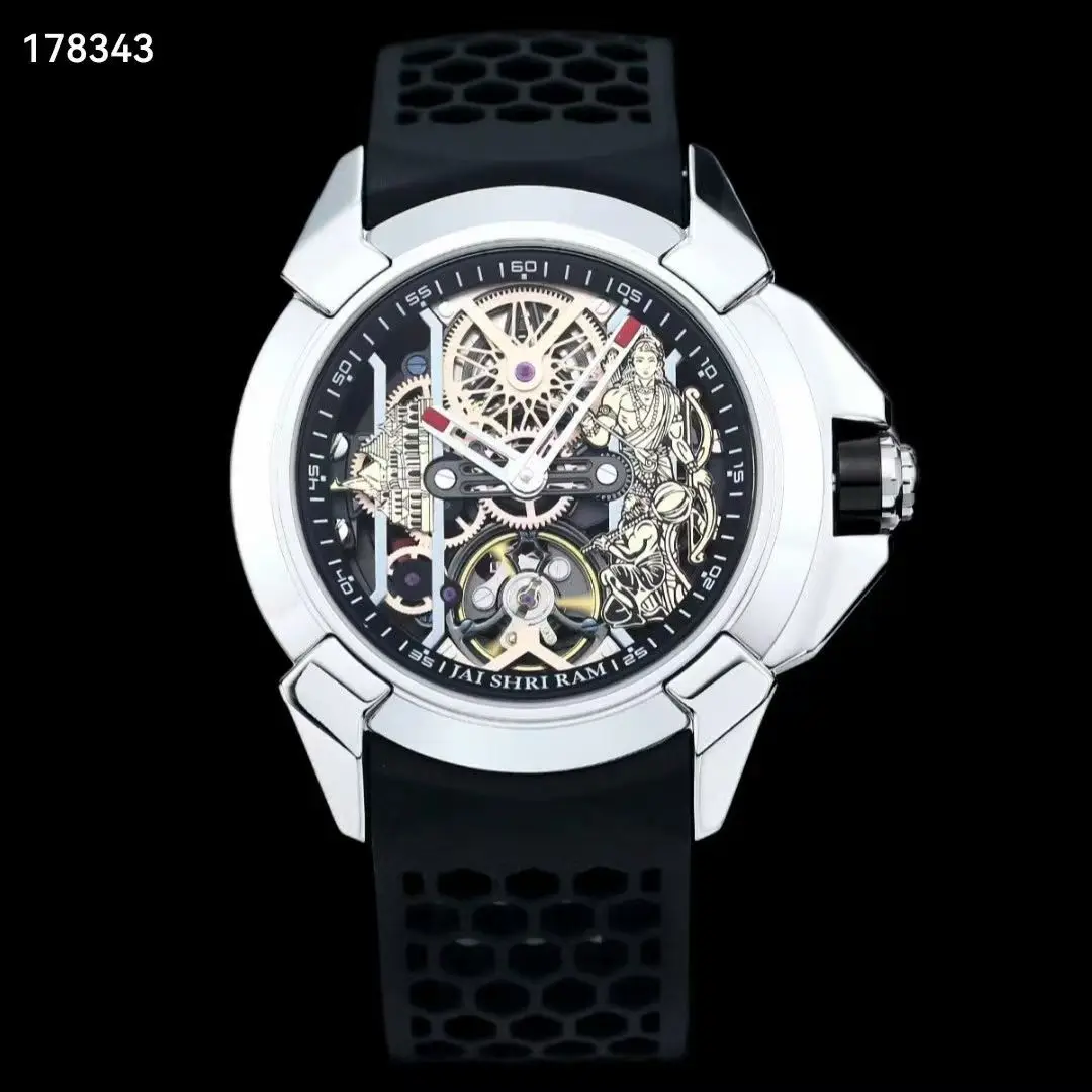 완전 자동 남성용 기계식 시계 44mm EPIcx 오픈워크 시계 남성용 시계 한정판 방수