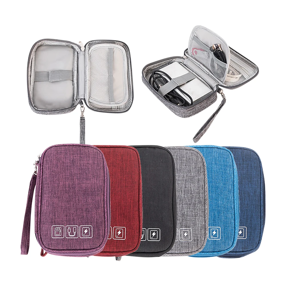 Waterproof Cable Storage Bag, Digital Electronic Organizer Portable USB Data Line ChargerPlug Storage BagTravel Cable Organizer