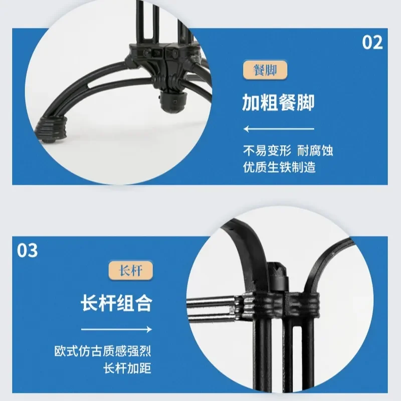 Heavy Duty Cast Iron Table Base Black Horseshoe Design Metal Dining Leg Frame for Coffee Shop Restaurant Furniture Support