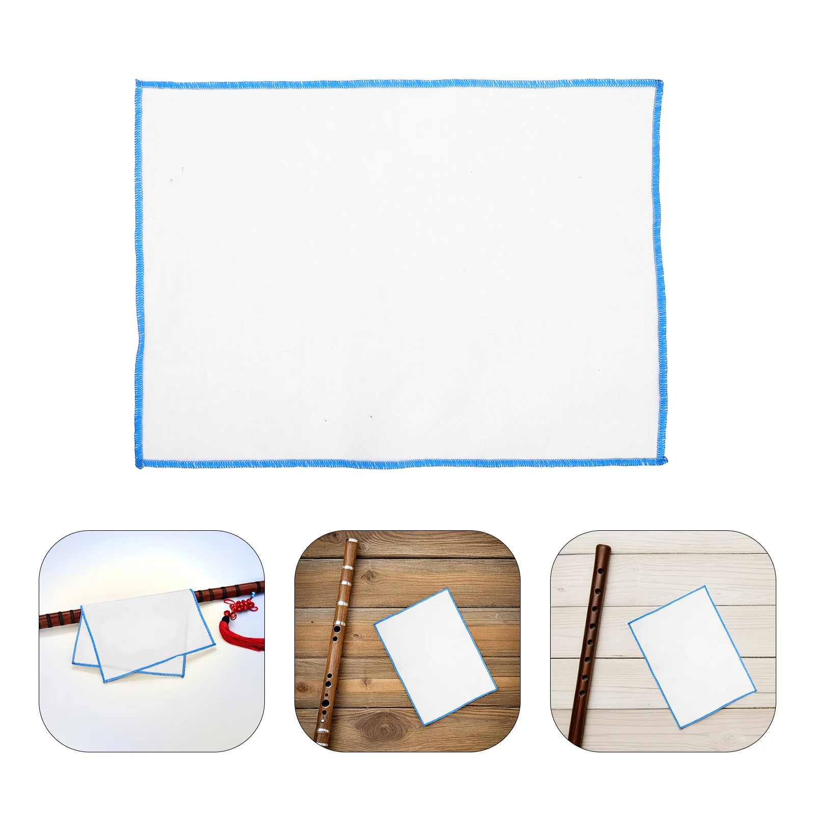 

1pcs Dual-Side Flute Cleaning Cloth Soft Cotton Wind Instrument Care Tool For Saxophone Clarinet Polishing Musical Instruments