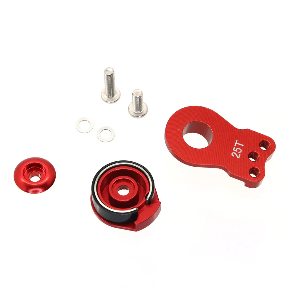 Novo 25t cnc liga de alumínio direção servo braço oscilante chifre para 1/8 1/10 rc rastreador carro barco