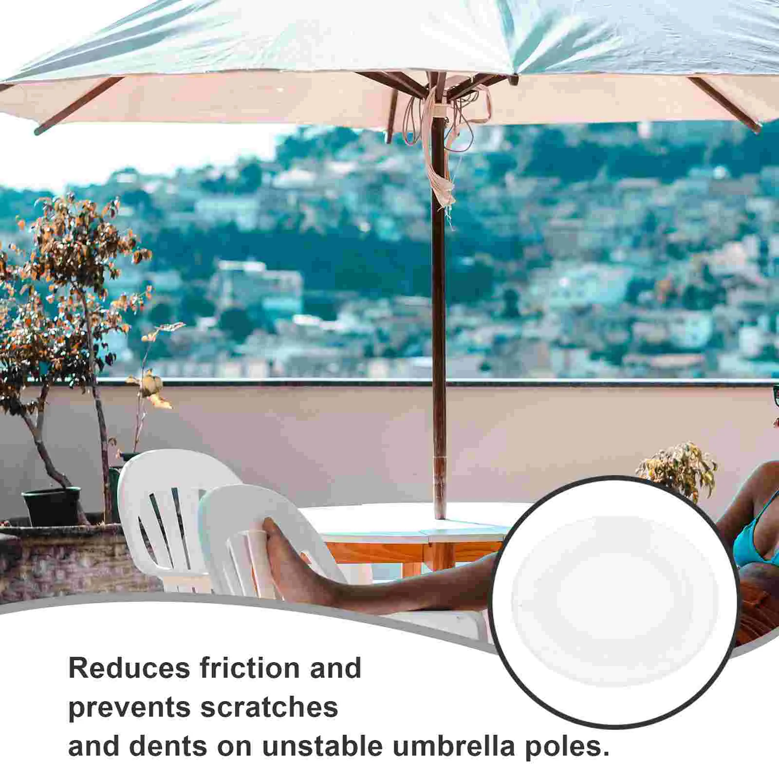 5 Set Plastic Umbrella Table Hole Patio Table Umbrella Thicker Hole Ring Plug and Set for Garden Shop Outdoor