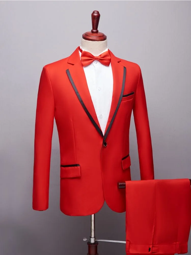 721men's Host Sänger Bühne Performance Anzug Kleid