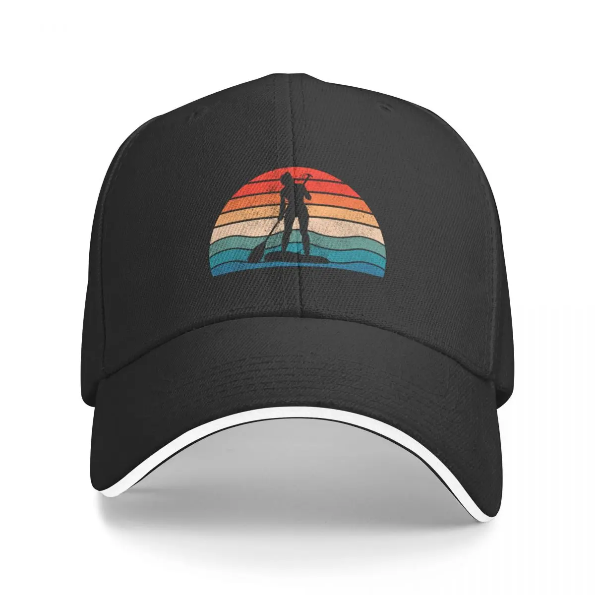 Stand Up Paddle Board SUP Woman Paddleboarding Sunset Water Baseball Cap Hat Man Luxury beach hat funny hat Male Women's