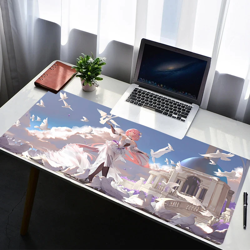 Mouse Pad H-honkai Impact 3 HD Non Slip Rubber Mousepad Laptop Gamer Cabinet Keyboard Pad Office Computer Gaming Desk Mouse Mat