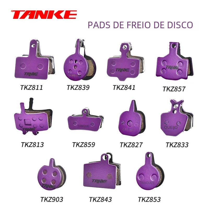 Tanke mtb semi metal pastilhas de freio silencioso para freio a disco da bicicleta m8020 m6100 mt200 código guia e9 db er mt4/6 ciclismo parte da bicicleta