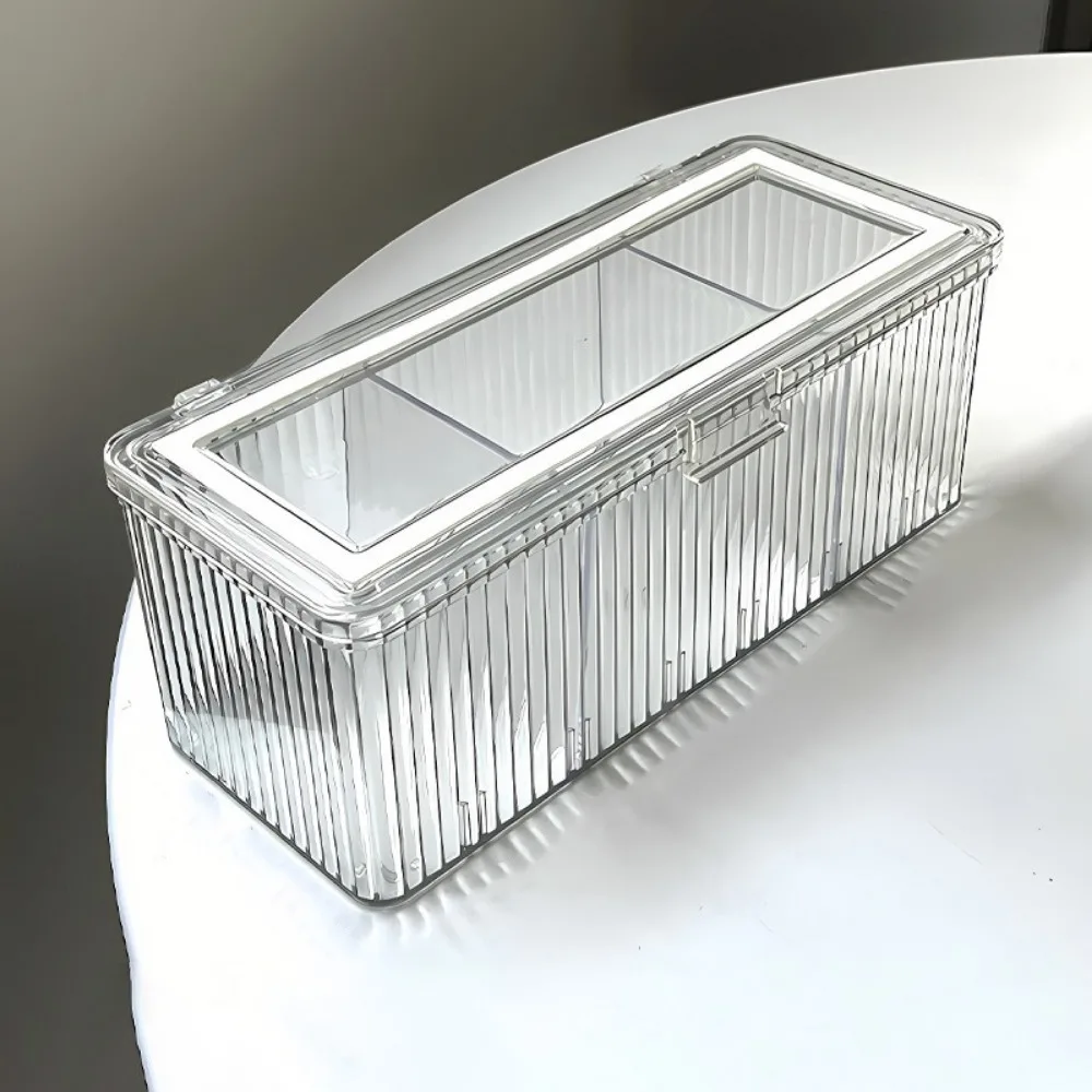 

Plastic Tea Bag Storage Box Large Capacity Transparent Coffee Capsule Sorting Box with Lid Dust-proof Cosmetic Storage Box