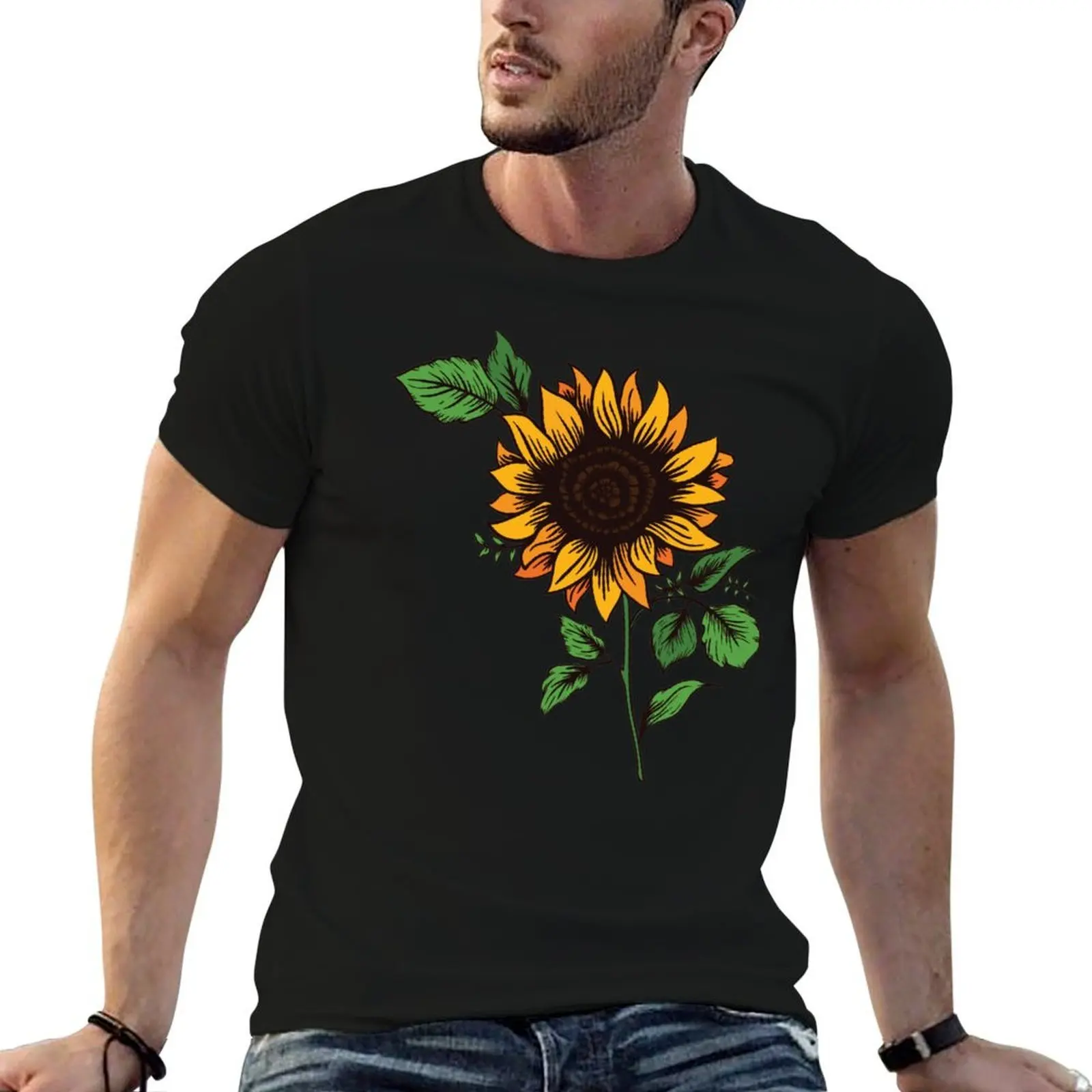 Sunflower. T-Shirt t shirt for man 100 percent cotton man t shirts high quality luxury brand T-Shirt