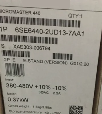

Новый 6SE6440-2UD13-7AA1