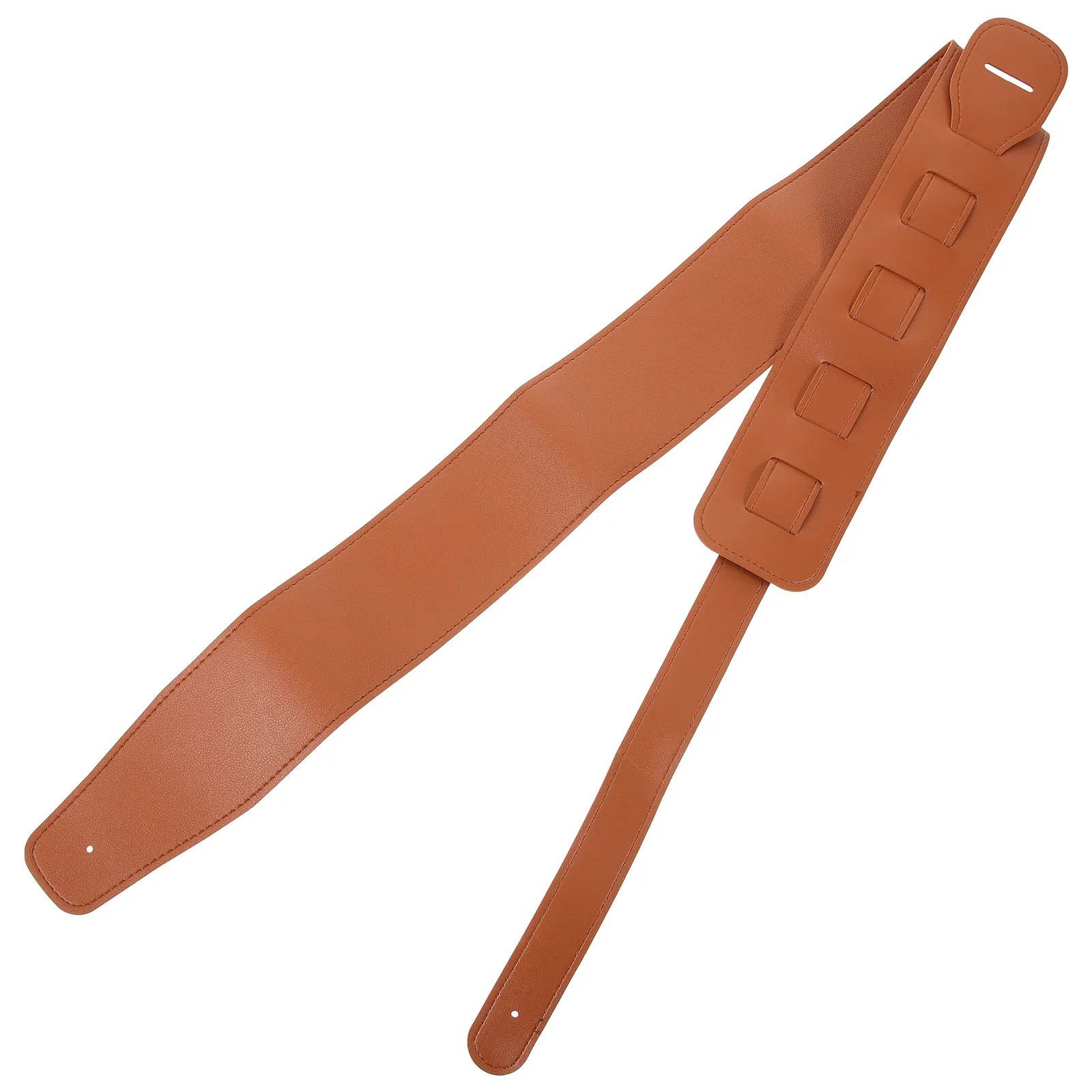 

PU Guitar Strap Adjustable Length Electric Bass Brown Comfortable Wear-resistant Practical Replacement Ukulele Straps