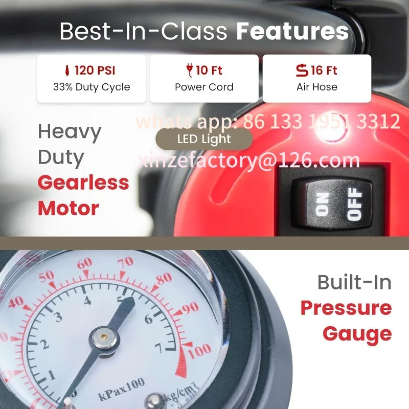 Picture 4: Customizable Tire Inflator Portable On/Offroad Air Compressor For Car, Truck, SUV & RV