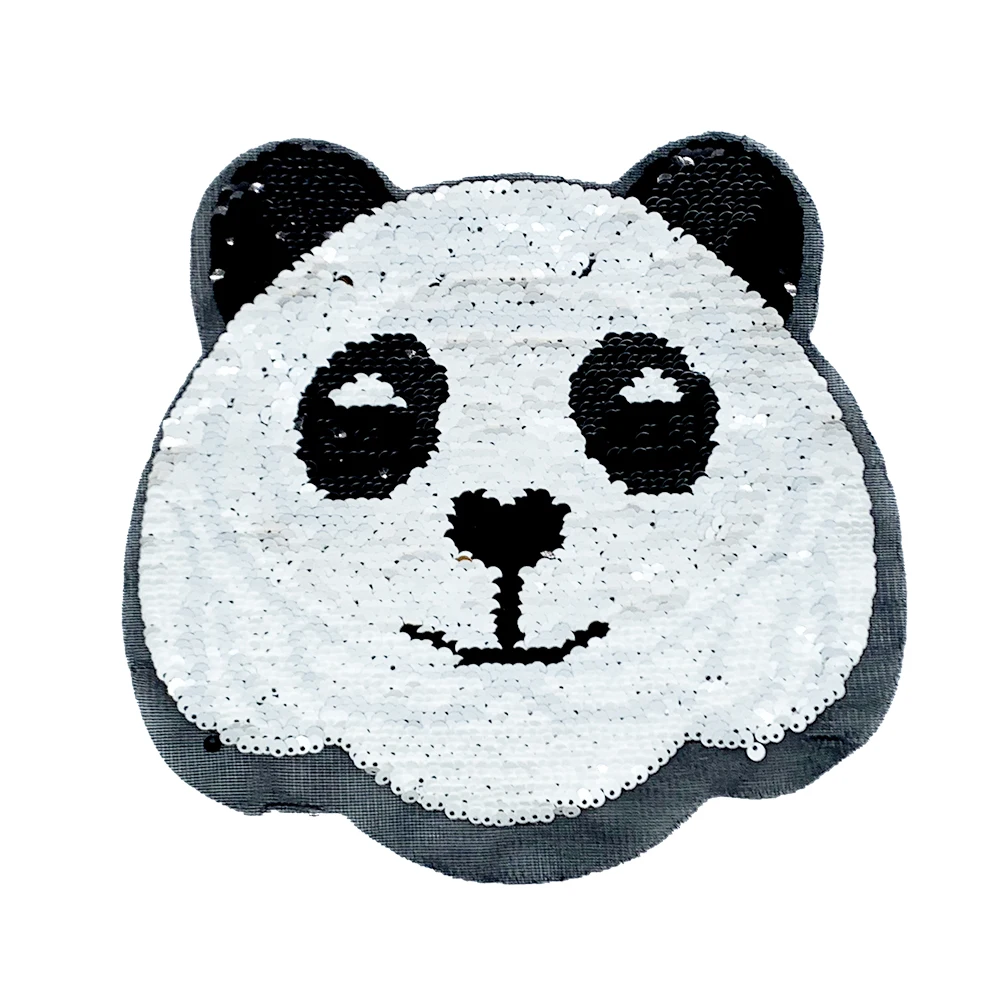 2022 NEW Flip Sequin Fashion Tiger Panda Clothing Embroidered Patch DIY Trend Sewing Hoodies T-shirt Patches on clothes