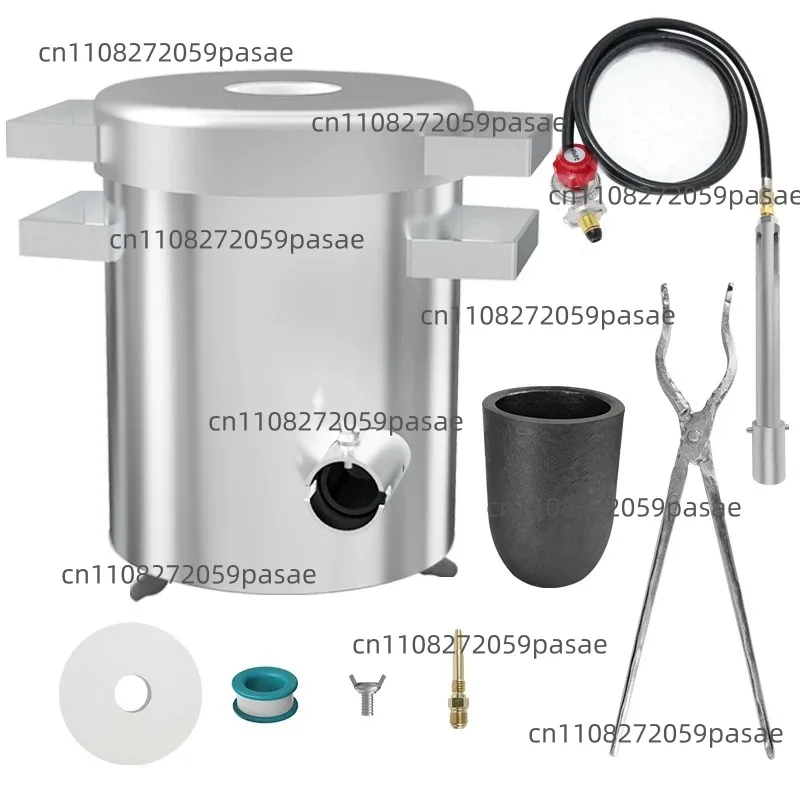 6kg/8kg/15kg Furnace – Compact, Gas Cylinder-Fed, Stainless Steel Construction, Rapid Melting